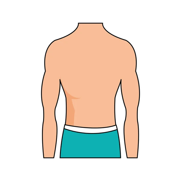 Vältränad kropp ikonbild — Stock vektor