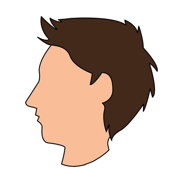 Faceless man profile icon image — Stock Vector