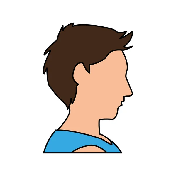 Hombre sin rostro icono de perfil imagen — Vector de stock