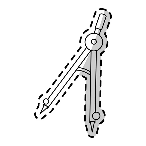 Kompas pomiaru obraz ikony — Wektor stockowy