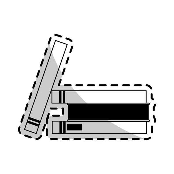 Stapel boeken pictogramafbeelding — Stockvector