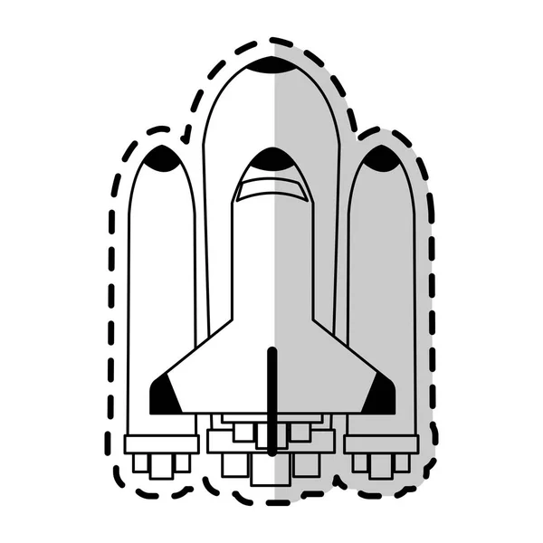 Imagem ícone shuttle espaço — Vetor de Stock