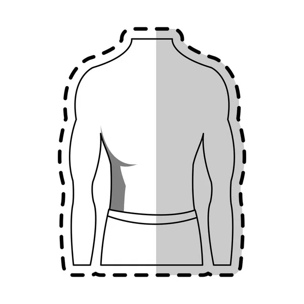 Torso masculino ajuste corpo ícone imagem — Vetor de Stock