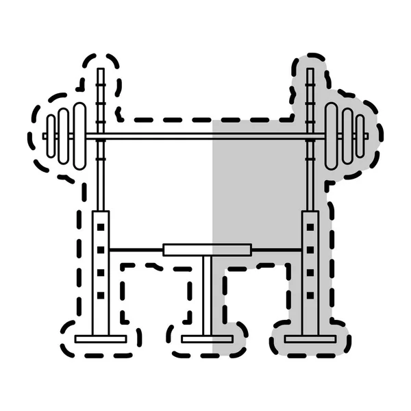 Barbell gewichten pictogramafbeelding — Stockvector