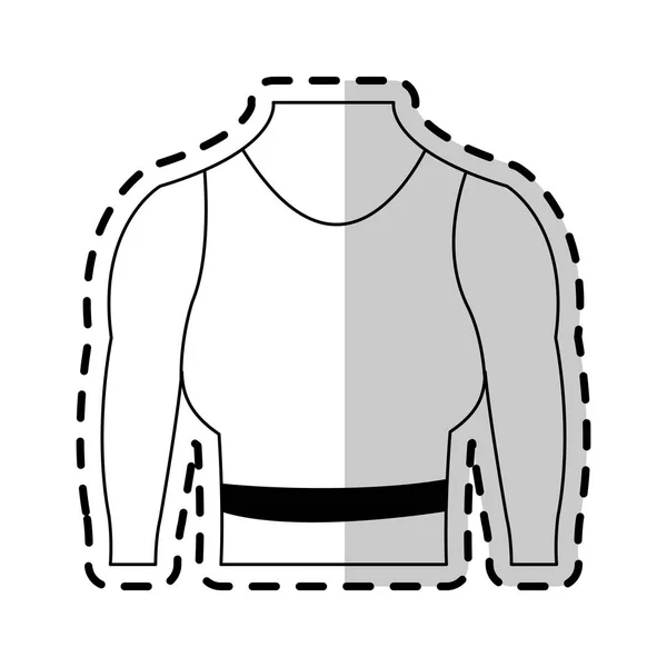 Imagen de icono de cuerpo en forma de torso femenino — Vector de stock