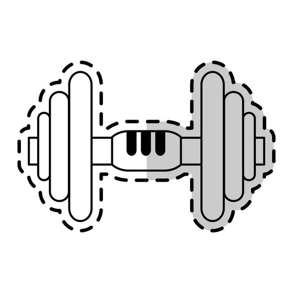 डंबबेल वजन प्रतीक छवि — स्टॉक वेक्टर
