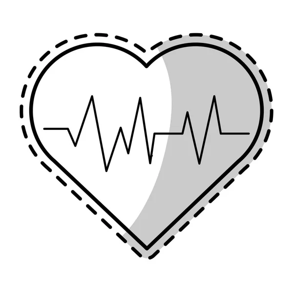 Herz Kardiogramm Gesundheit Symbolbild — Stockvektor