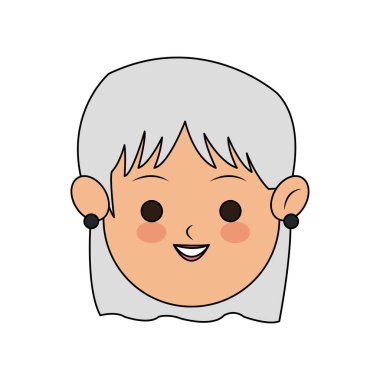 kadın sevimli çizgi simge görüntüsü