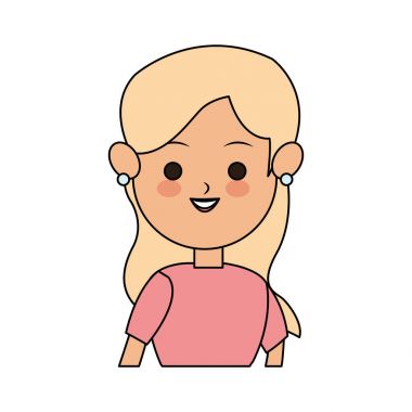 kadın sevimli çizgi simge görüntüsü