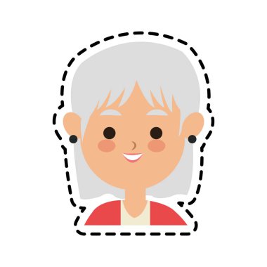 kadın sevimli çizgi simge görüntüsü