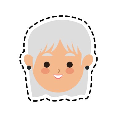 kadın sevimli çizgi simge görüntüsü