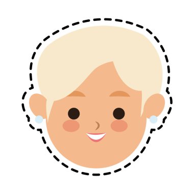 kadın sevimli çizgi simge görüntüsü