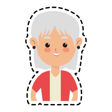 kadın sevimli çizgi simge görüntüsü