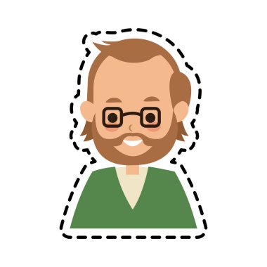 adam sevimli çizgi simge görüntüsü