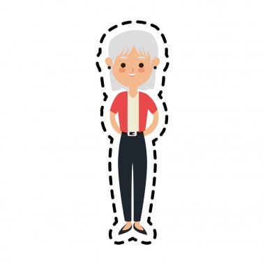 kadın sevimli çizgi simge görüntüsü