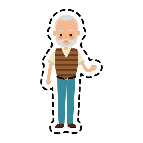 Man cute cartoon pictogramafbeelding — Stockvector