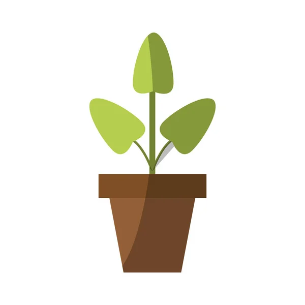 Φυτών σε ένα ποτ εικονίδιο — Διανυσματικό Αρχείο