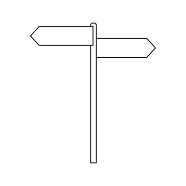 Boş yol işareti simgesi görüntü