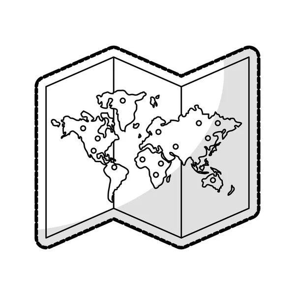 Symbolbild einer Papierkarte — Stockvektor
