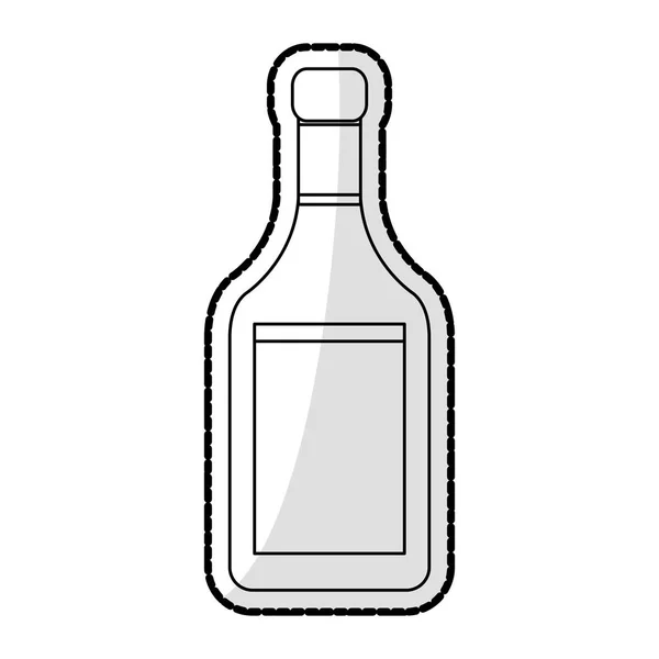 Изображение значка бутылки с ликером — стоковый вектор