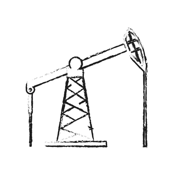 Imagen icono de la industria petrolera — Vector de stock