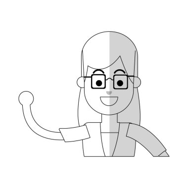 mutlu kadın karikatür simge görüntüsü