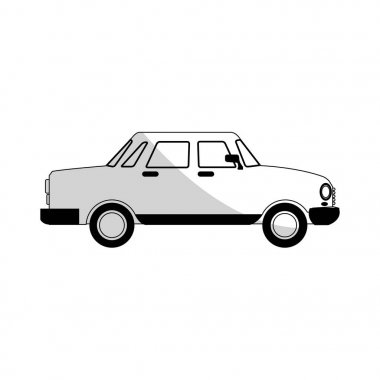 Araba sideview siyah ve gri simge görüntüsü