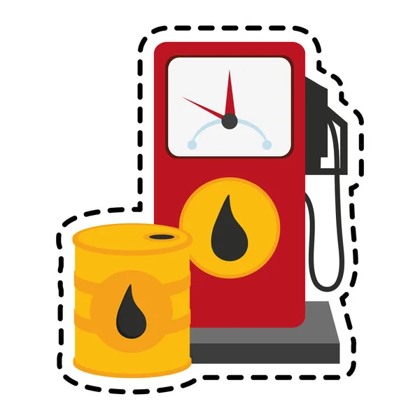 Imagen iconos relacionados con la industria petrolera — Vector de stock