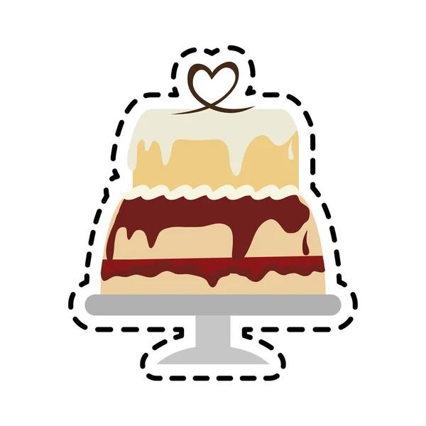 Pastel pastelería icono imagen — Vector de stock