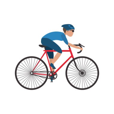 Bisiklet süren adam.