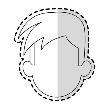 yüzü olmayan adam karikatür simge görüntüsü