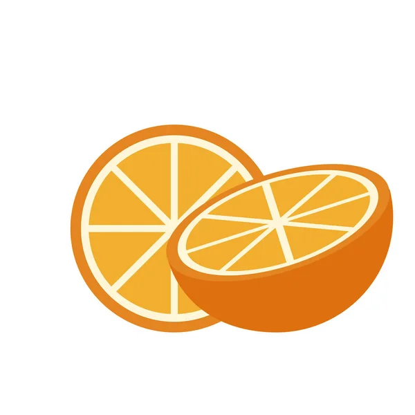 Ícone de fruta laranja — Vetor de Stock