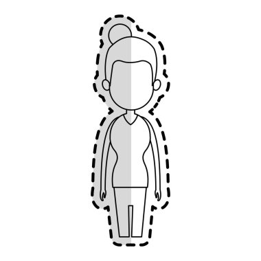 kadın karikatür simge görüntüsü