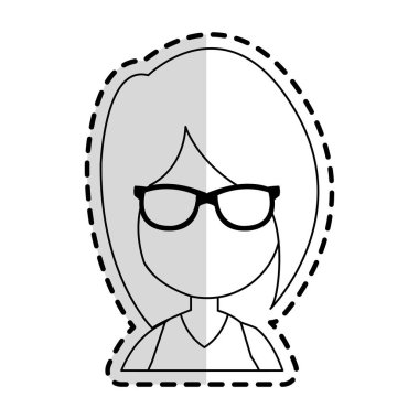 kadın karikatür simge görüntüsü