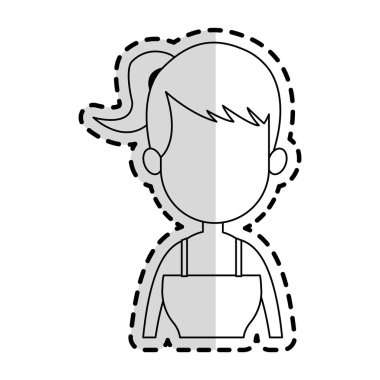 kadın karikatür simge görüntüsü