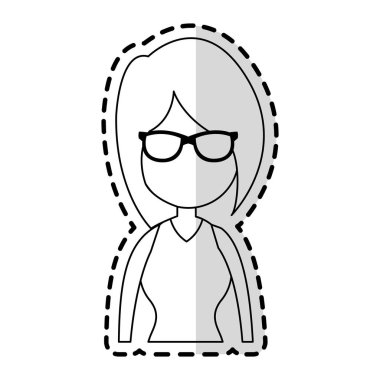 kadın karikatür simge görüntüsü