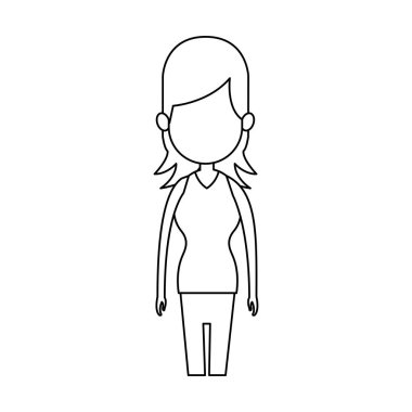kadın karikatür simge görüntüsü
