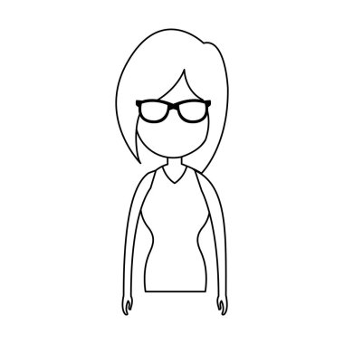 kadın karikatür simge görüntüsü