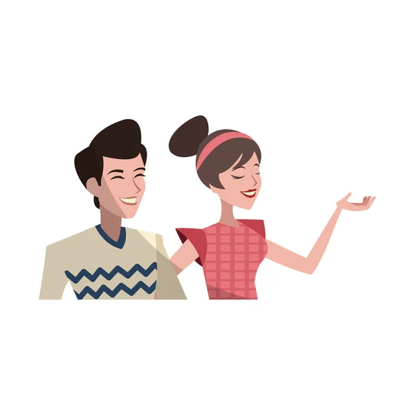 Happy couple icon — Stock Vector