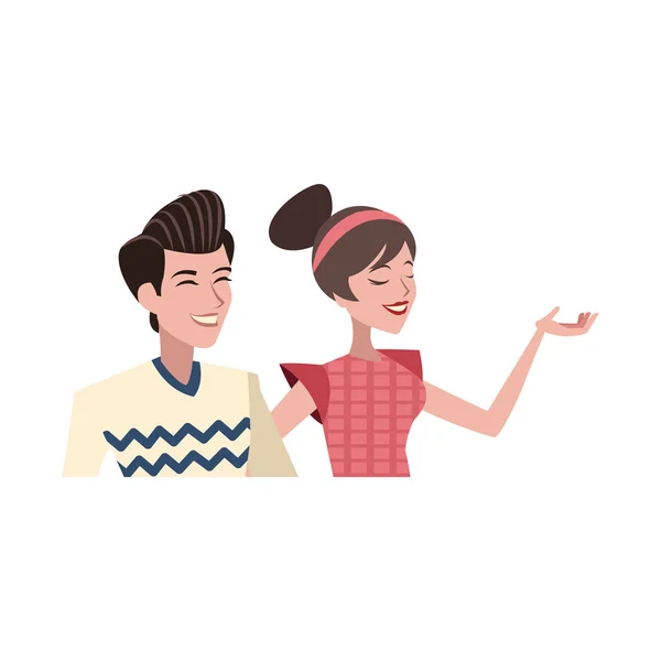 Happy couple icon — Stock Vector