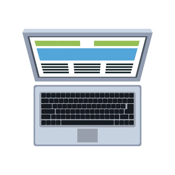 Ikona komputera laptopa — Wektor stockowy