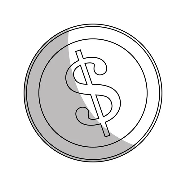 Εικονίδιο νομίσματος χρήματος — Διανυσματικό Αρχείο