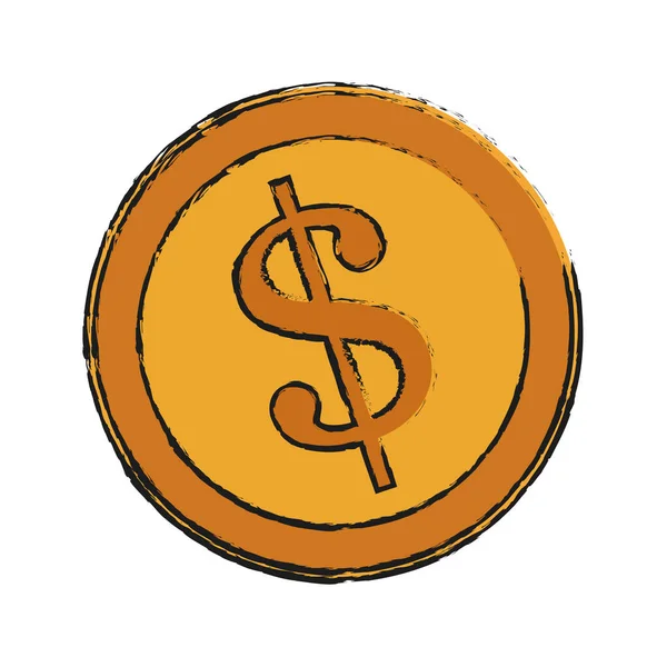 Moneda de dinero icono — Vector de stock