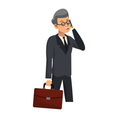 İşadamı çizgi film simgesi