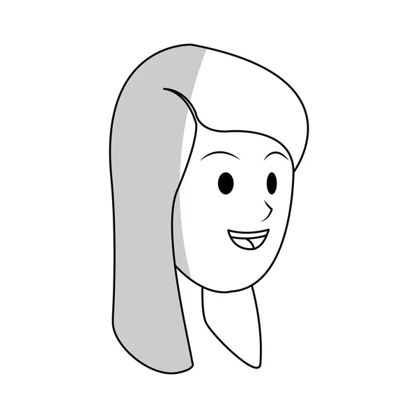 Mujer icono de dibujos animados — Vector de stock