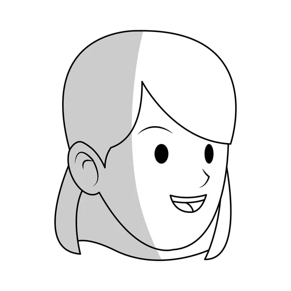 Icône de dessin animé femme — Image vectorielle