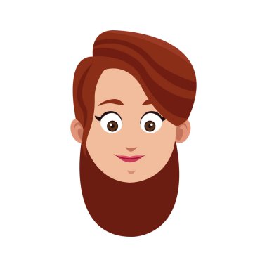 kadın karikatür simgesi