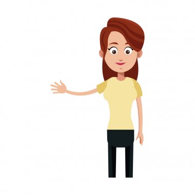 kadın karikatür simgesi