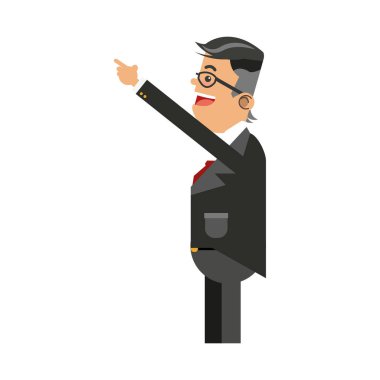 İşadamı çizgi film simgesi