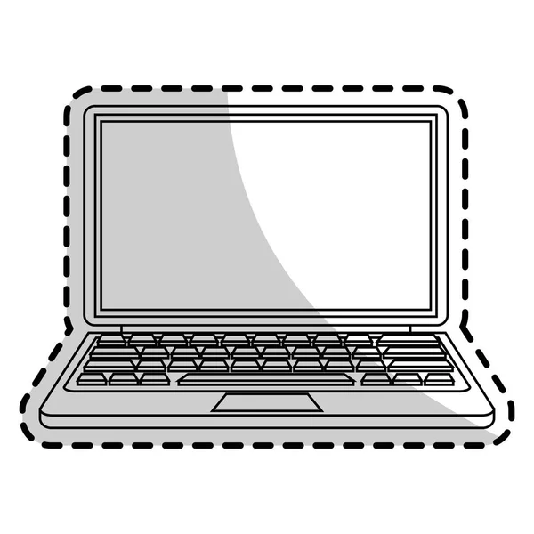Computer portatile icona immagine — Vettoriale Stock